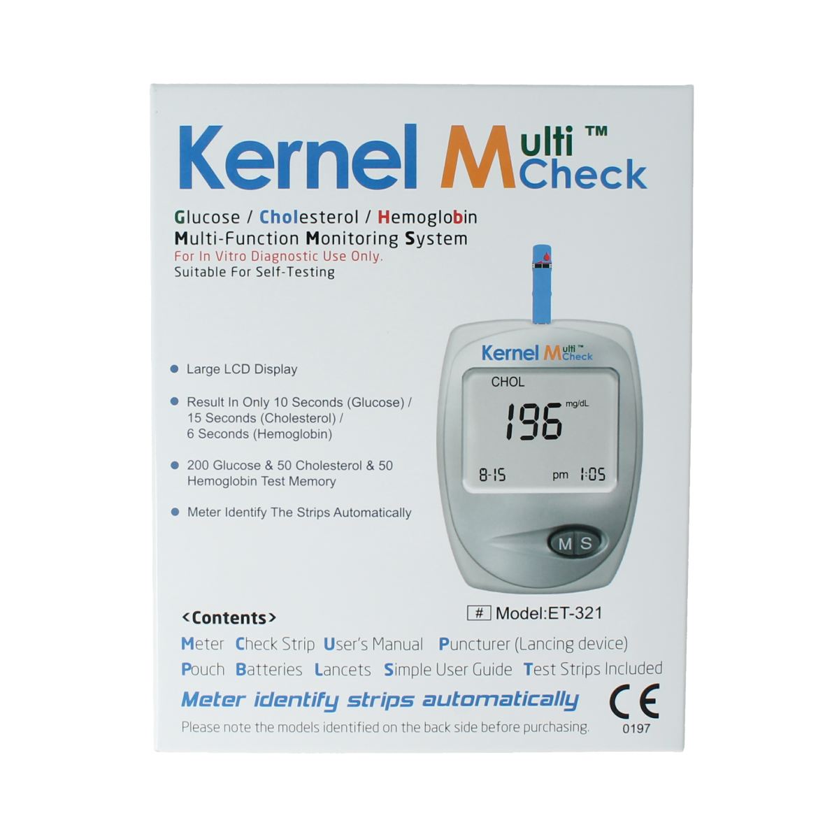 Testjezelf.nu Multicheck 2HB self-test kit with one test strip, used for health screening and testing purposes.