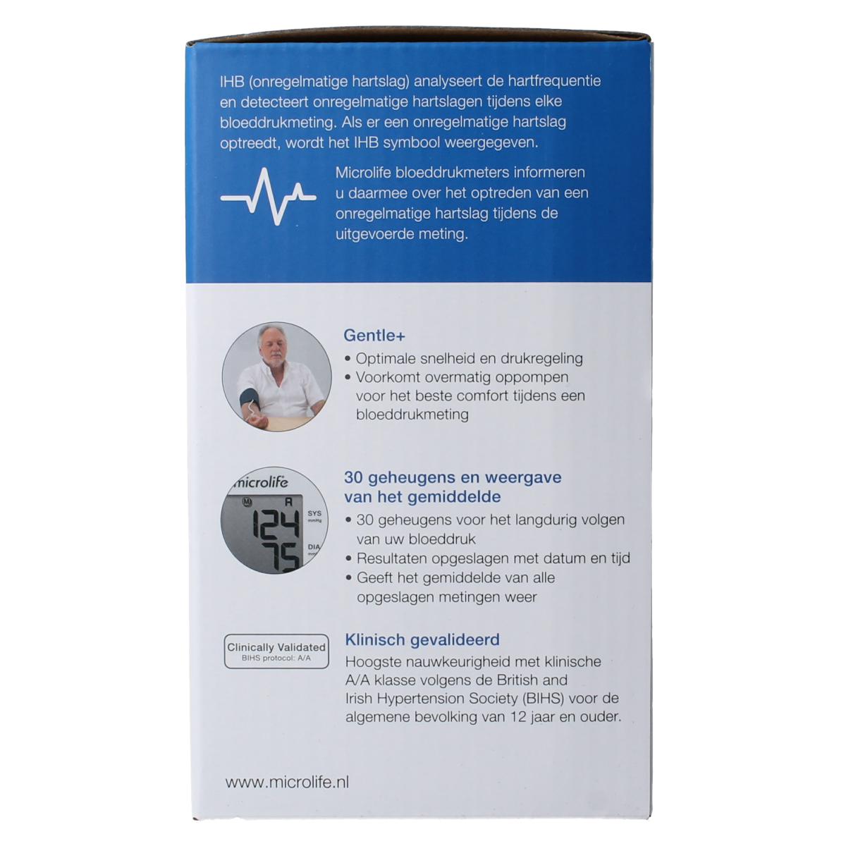 Microlife BPB1 blood pressure monitor with cuff, compact and easy-to-use device for accurate blood pressure readings.