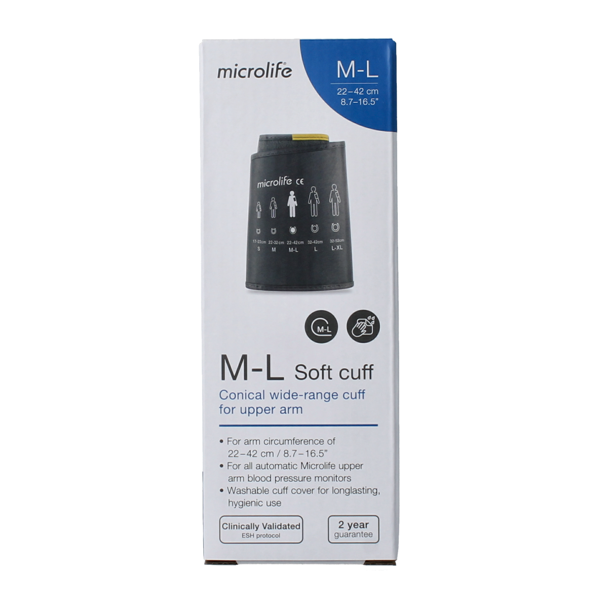 Microlife blood pressure cuff Manchet 4G soft size M-L (22-42cm) for blood pressure monitors, shown in the image.