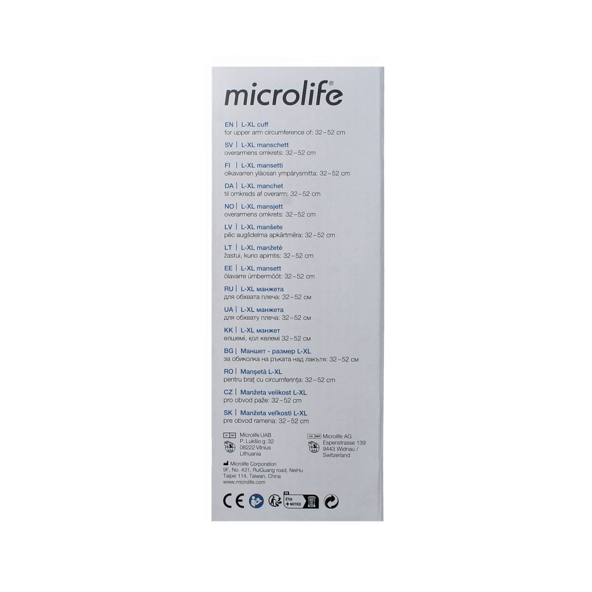 Microlife Manchet 4G soft blood pressure cuff in size L-XL, flexible and comfortable for accurate blood pressure measurement.