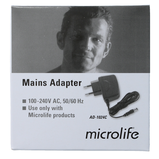 Microlife MIC Z977013-0 adapter AD-1024C for medical instruments, shown in a close-up image.