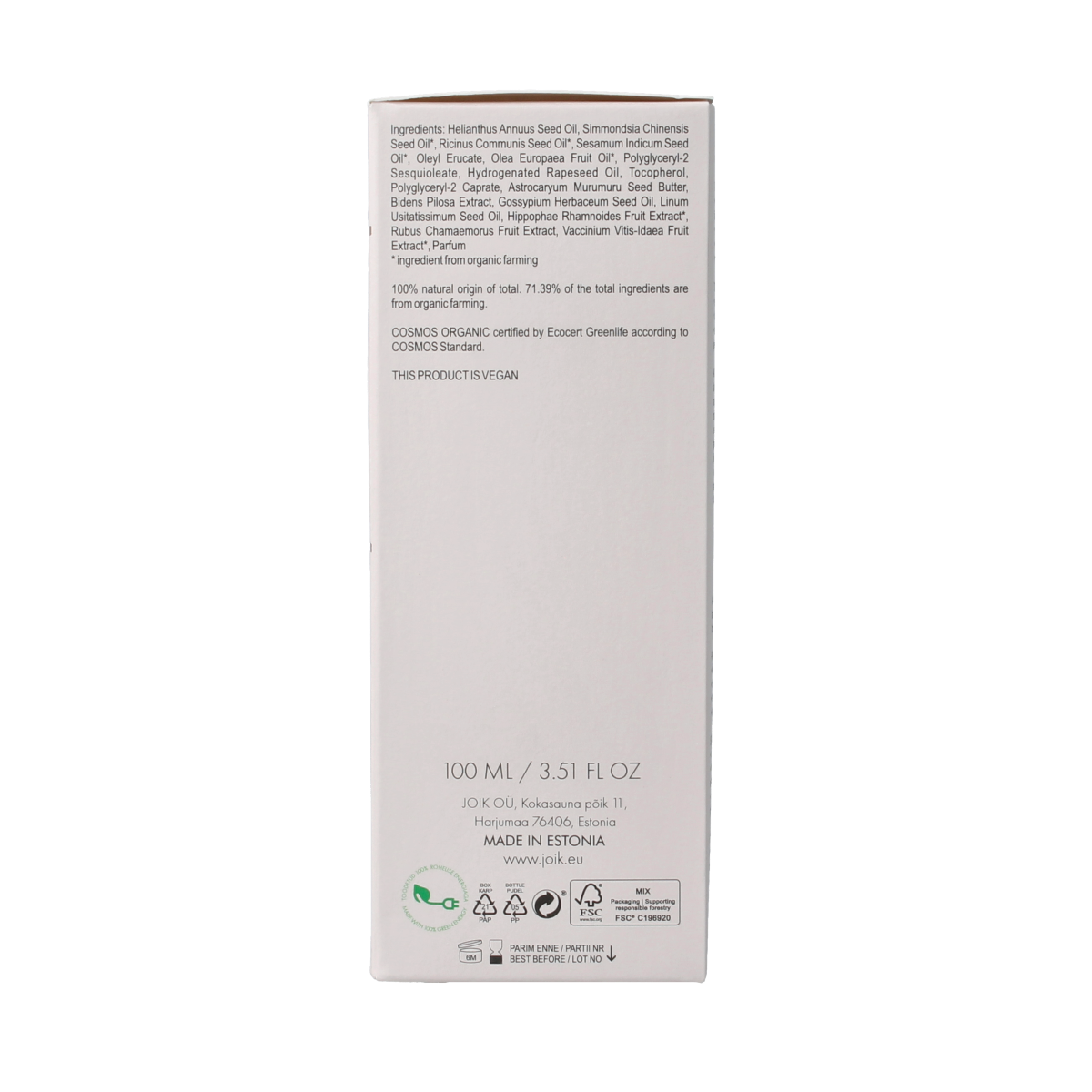 Joik Organics Re-boost collagen cleansing balm with bio-retinol, 100ml, for facial skincare and gentle cleansing.
