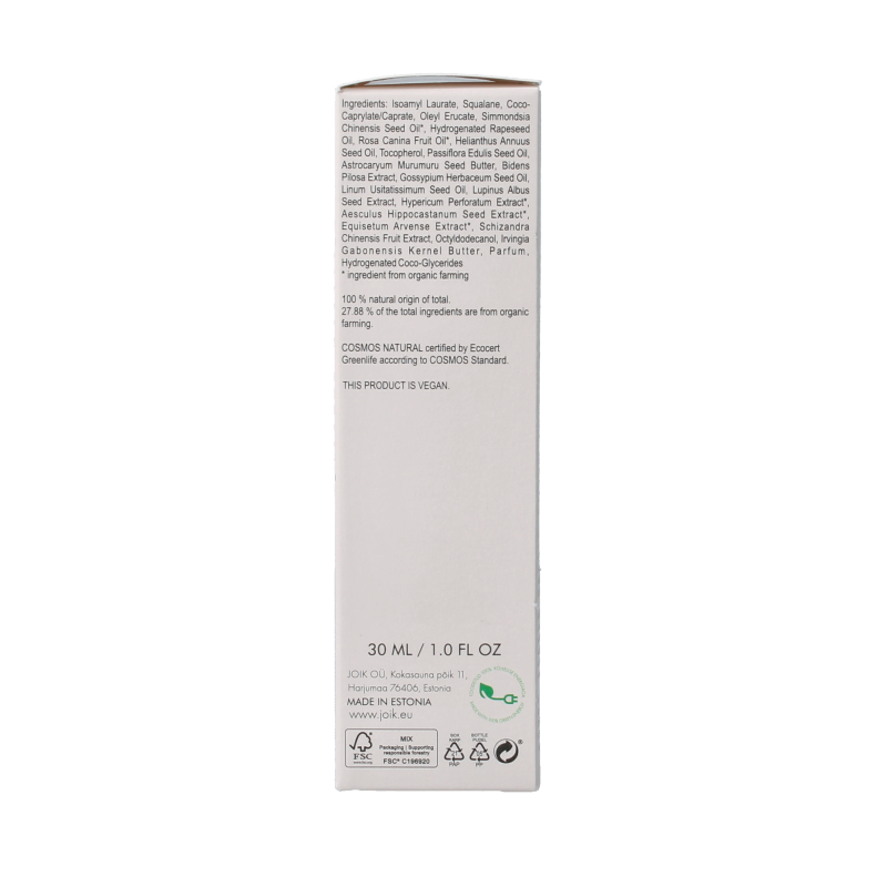 Joik Organics Re-boost collagen oil serum for skin plumping, 30ml, facial skincare product with nourishing ingredients.