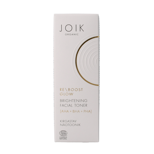 Joik Organics Re-boost glow facial toner in 100ml bottle, natural skincare product for refreshed, radiant skin.