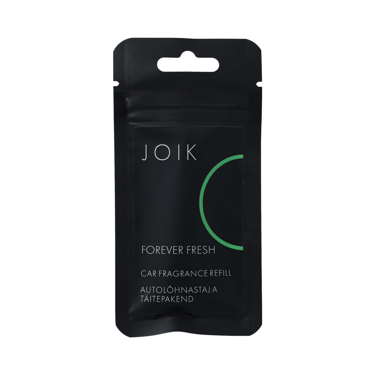 Joik Organics Forever Fresh car fragrance refill pack with two natural scent diffuser refills for vehicle air freshening.