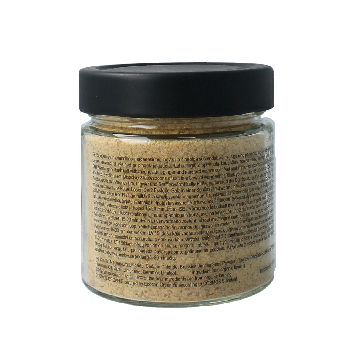 Joik Organics organic foot bath salt warming, 200g, for soothing and relaxing foot care in a natural voetsverzorging product.