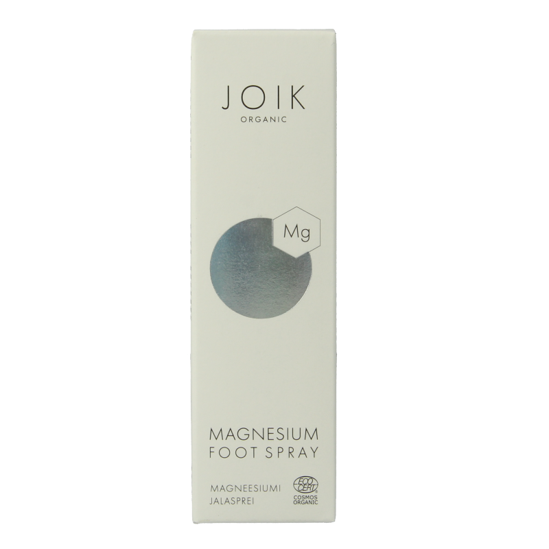 Joik Organics organic foot spray with magnesium in a 50ml bottle, designed for natural foot care and soothing relief.