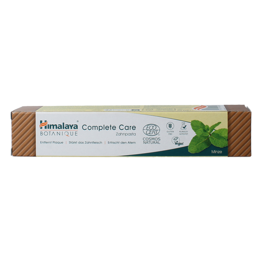 Himalaya Botanique Complete Care Mint toothpaste in a 75g tube with fresh mint flavor and natural herbal ingredients.