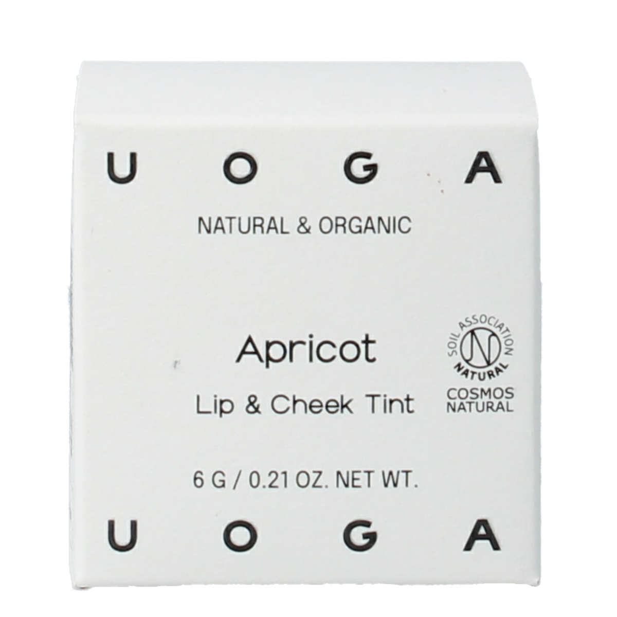 Uoga Uoga Lip & Cheek 602 Apricot makeup in 6ml tube with smooth apricot-colored product visible