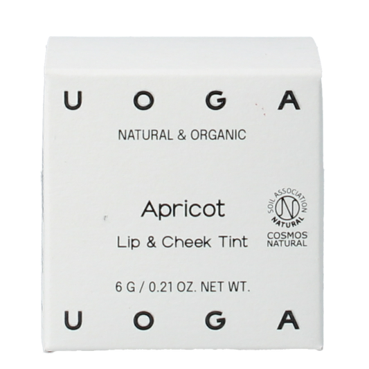 Uoga Uoga Lip & Cheek 602 Apricot makeup in 6ml tube with smooth apricot-colored product visible