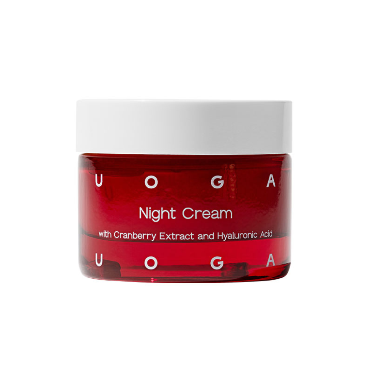 Uoga Uoga Night Cream with hyaluronic acid, 40ml, facial skincare product for hydration and nighttime skincare routine.