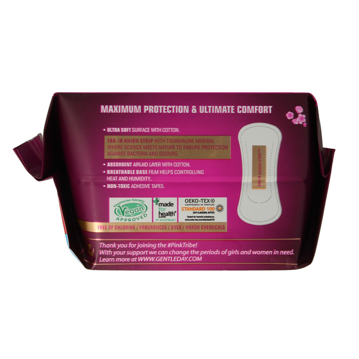Gentle Day inlegkruisjes damesverband, 30 stuks, soft and discreet menstrual pads shown in the image.