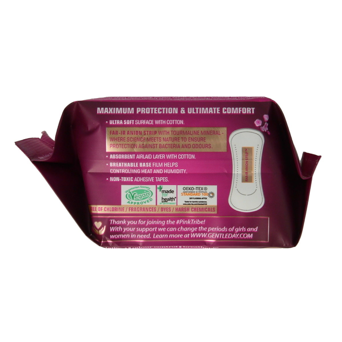 Gentle Day inlegkruisjes damesverband, 15 stuks, soft and breathable menstrual pads for comfortable daily wear.