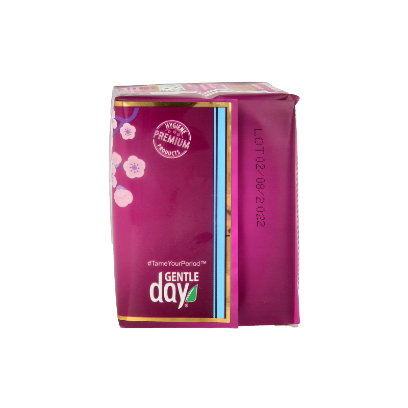 Gentle Day night panty liners for women, 8-pack, soft and discreet menstrual protection, suitable for overnight use.