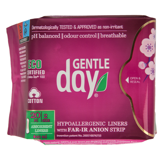 Gentle Day inlegkruisjes absorbent damesverband, pack of 20, soft and discreet feminine hygiene product