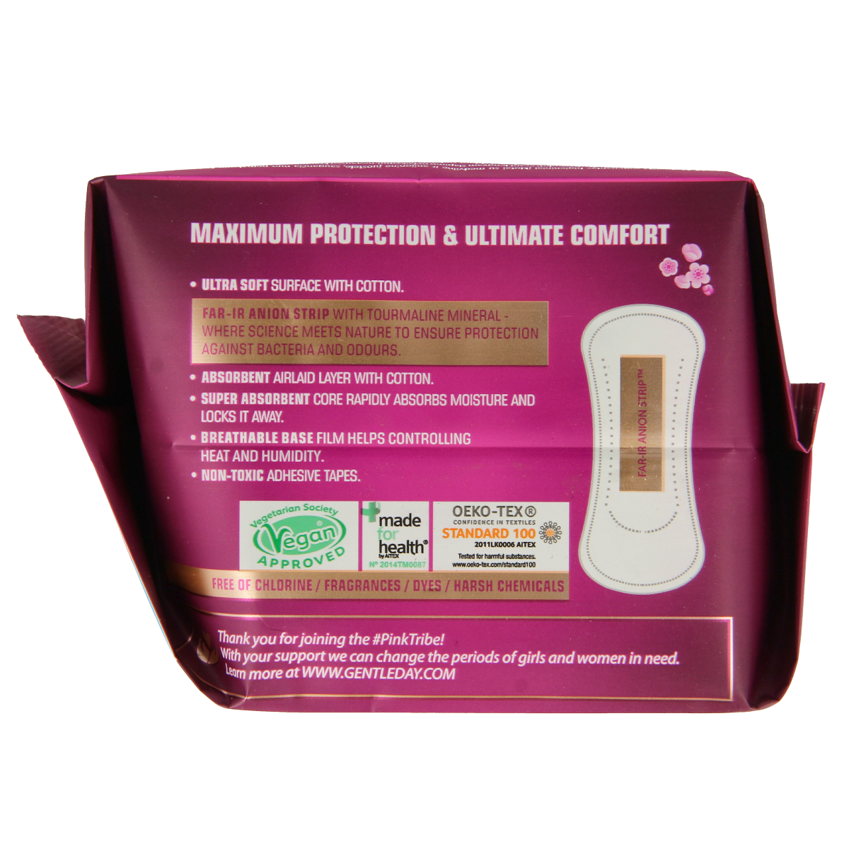 Gentle Day absorbent inlegkruisjes for women, 20-pack, soft and discreet menstrual protection product.