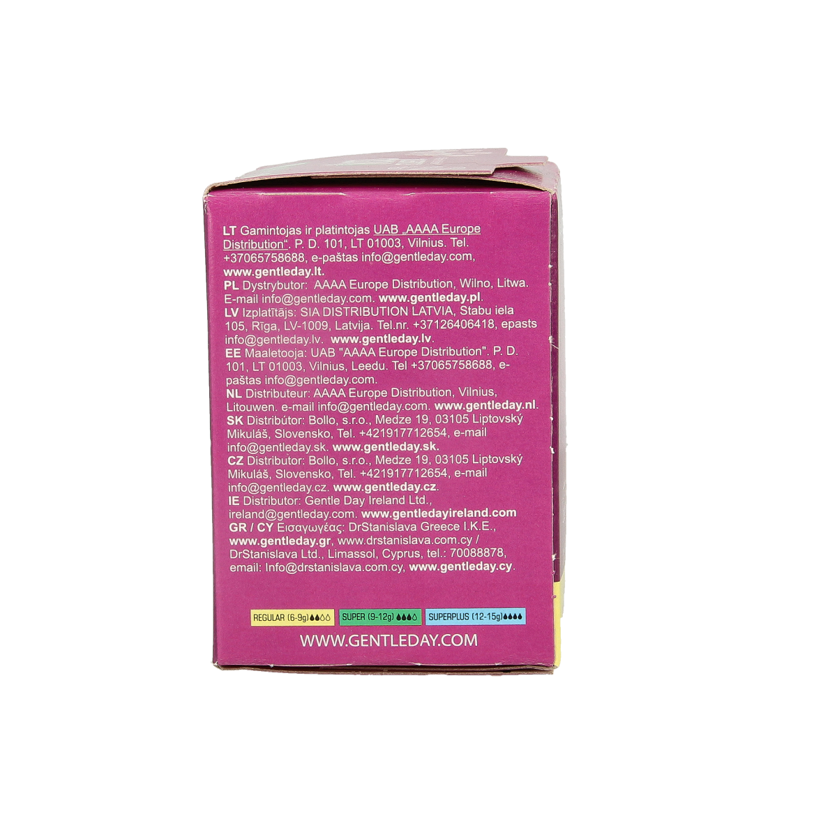 Gentle Day regular tampons, 18-pack, feminine hygiene product, with discreet packaging and applicator for comfortable use