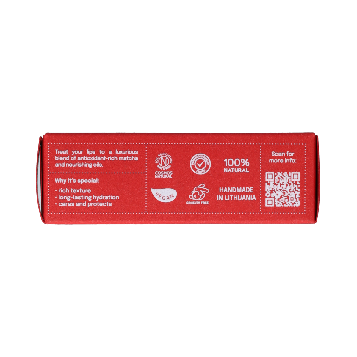 Uoga Uoga Matchaberry Lipbalm in 4g, natural lip care product with berry-flavored moisturizing formula.