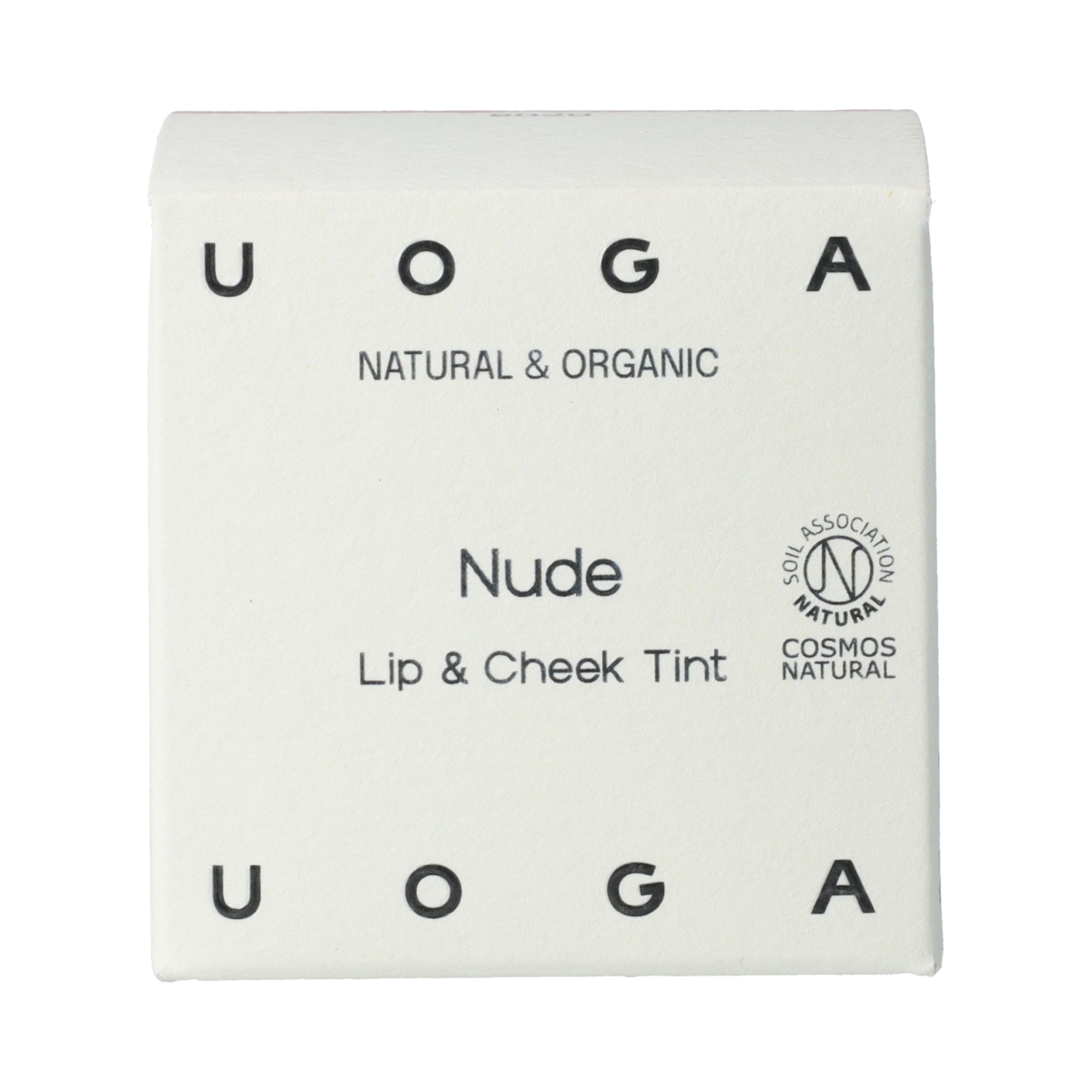 Uoga Uoga Lip & Cheek Nude makeup in 4ml, featuring natural nude shade in a small makeup container.