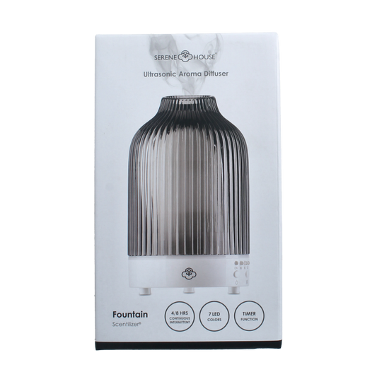 Serene House Aroma diffuser fountain in anthracite color, showcasing a sleek, modern design with water feature for aromatherapy.