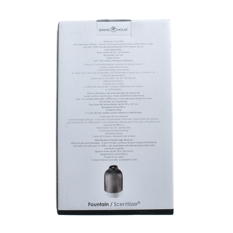 Serene House Aroma diffuser fountain in anthracite, a sleek electronic scent disperser with a modern design.