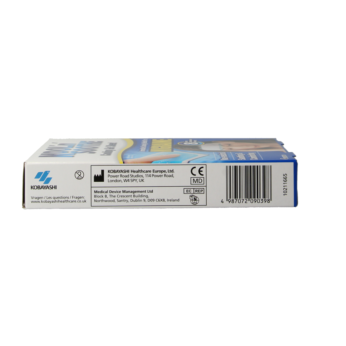 Kool’n’Soothe Migraine gelstrips for headache relief, shown in package of two strips on a white background.