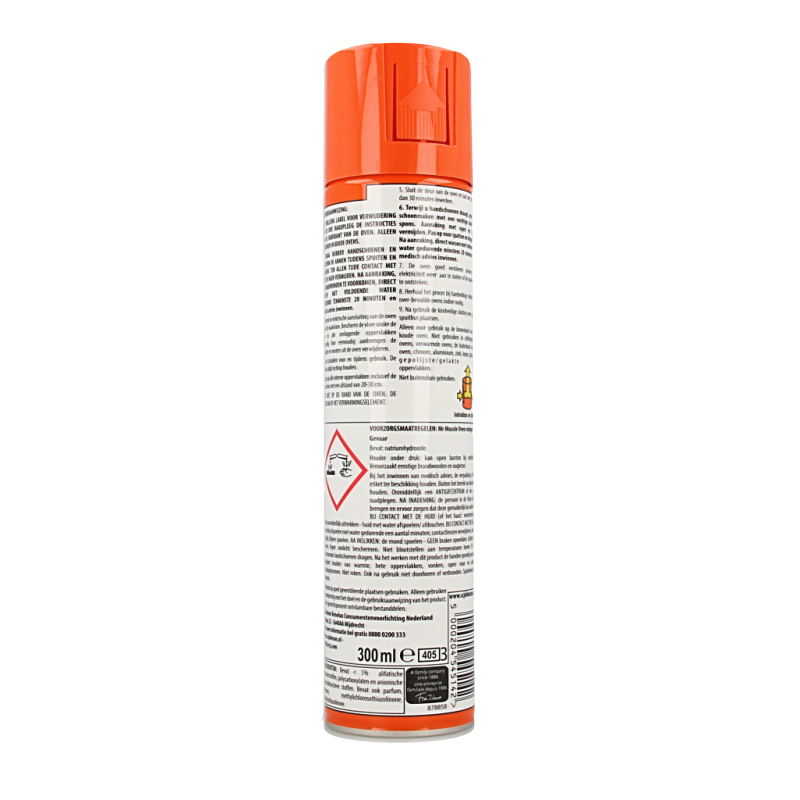 Mr Muscle oven cleaner in a 300ml spray bottle, ideal for cleaning and degreasing ovens and kitchen surfaces.