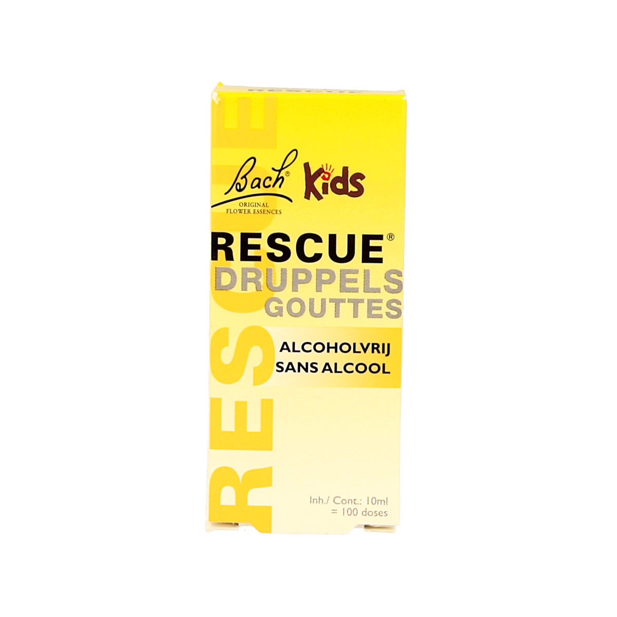 Bach Rescue Kids Rescue Remedy herbal drops in 10ml bottle, natural herbal remedy for children, herbal preparation by Bach Rescue
