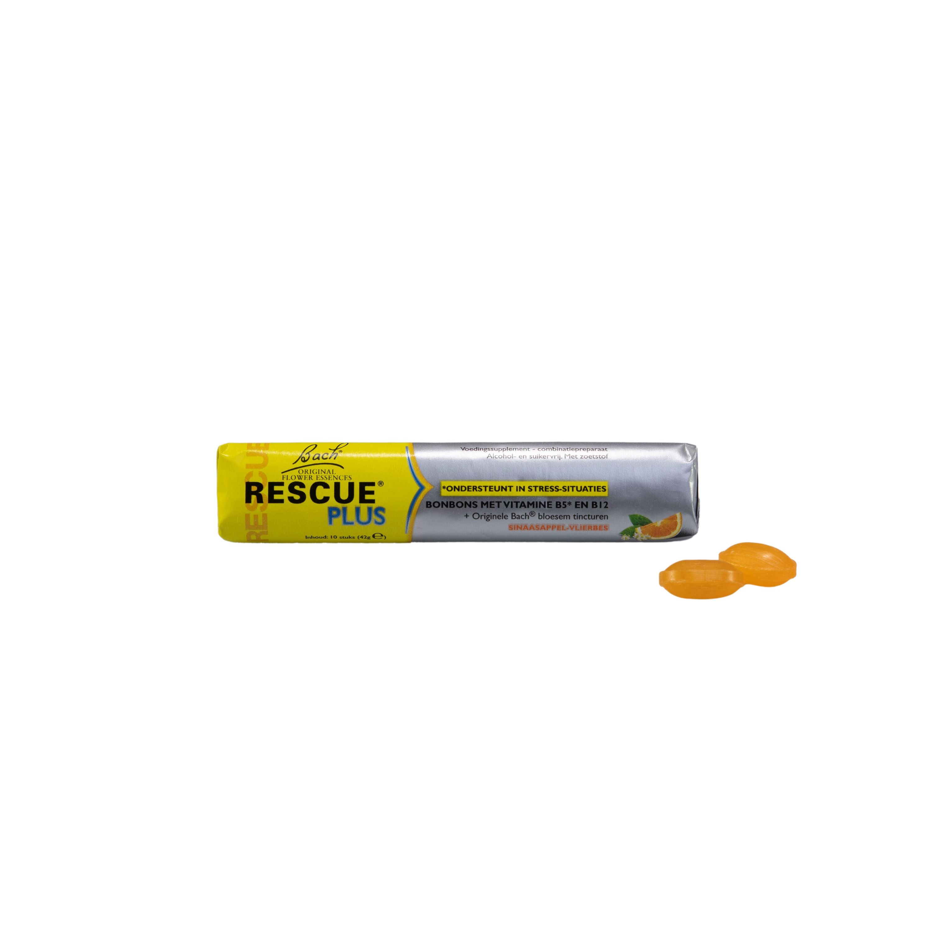 Bach Rescue Rescue Remedy Plus bonbons, herbal supplement, 10-piece box, natural herbal remedy by Bach Rescue