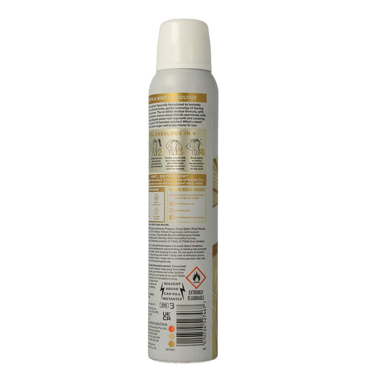 Batiste Droogshampoo light & blonde 200.00 Milliliter