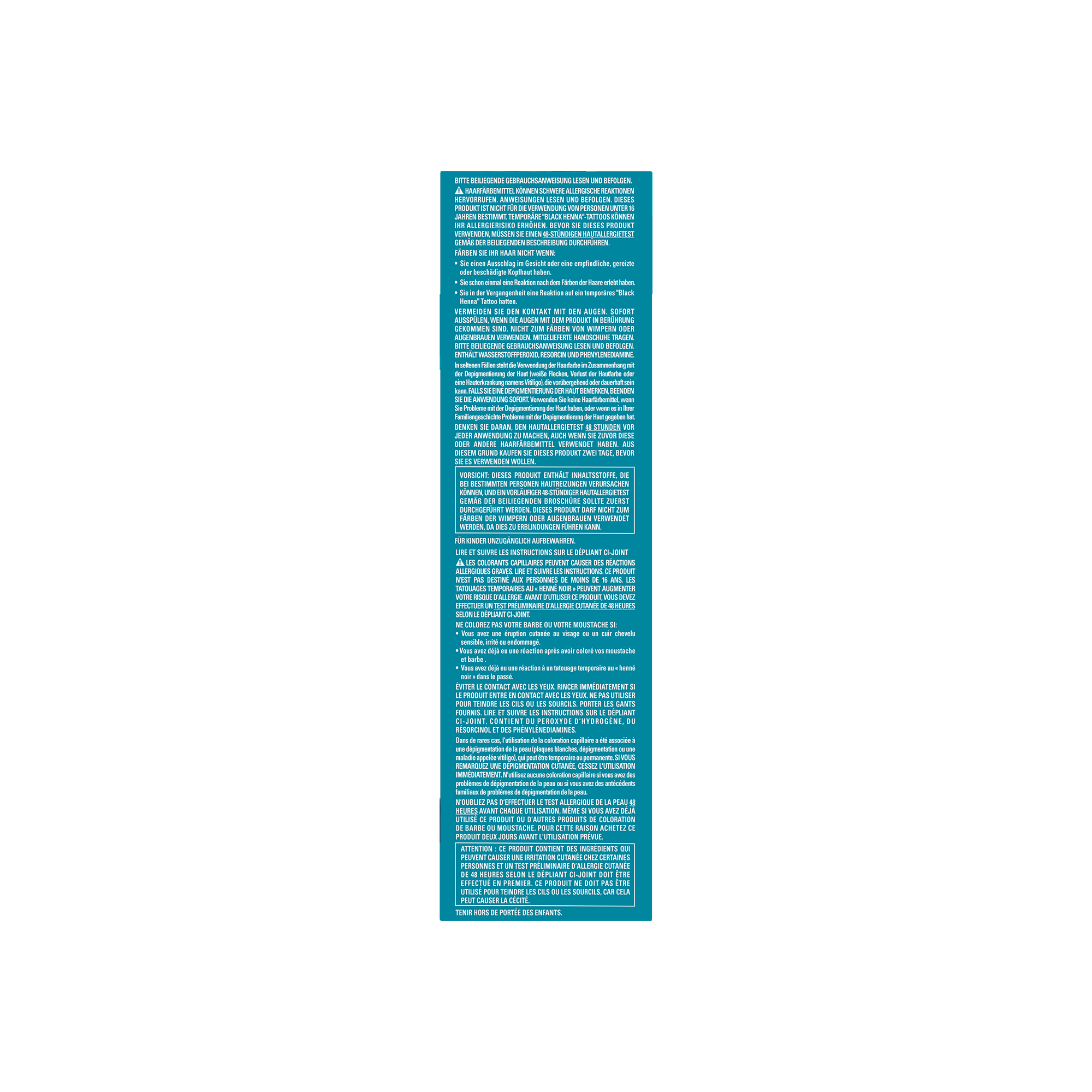 Just For Men beard and hair dye in dark brown M45, 14g, showing the packaging and applicator for male grooming.