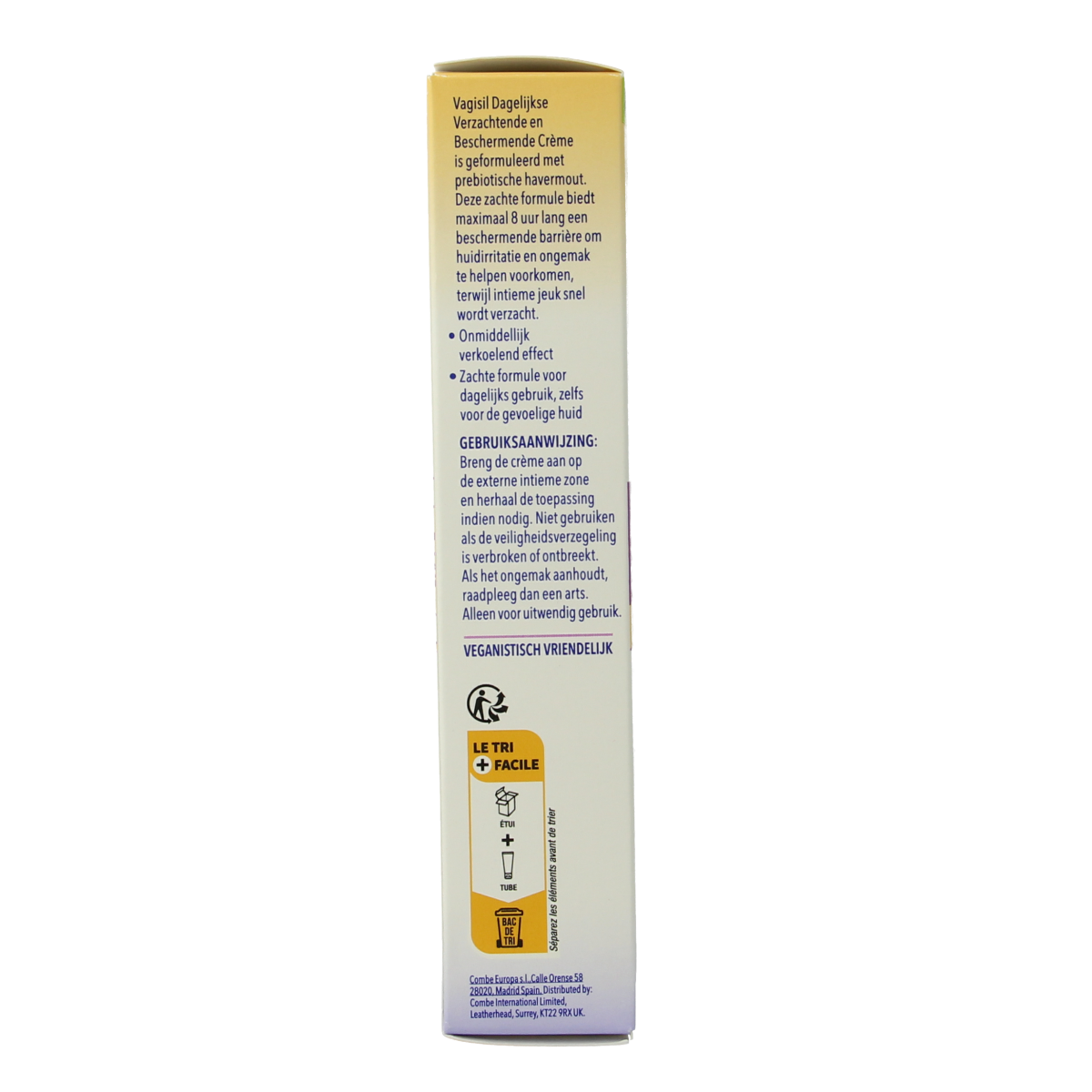 Vagisil intimate hygiene creme in a 30g tube, designed for feminine comfort and hygiene.