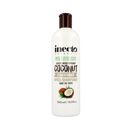 Inecto Naturals Coconut conditioner bottle, 500ml, with natural coconut ingredients for hair care.