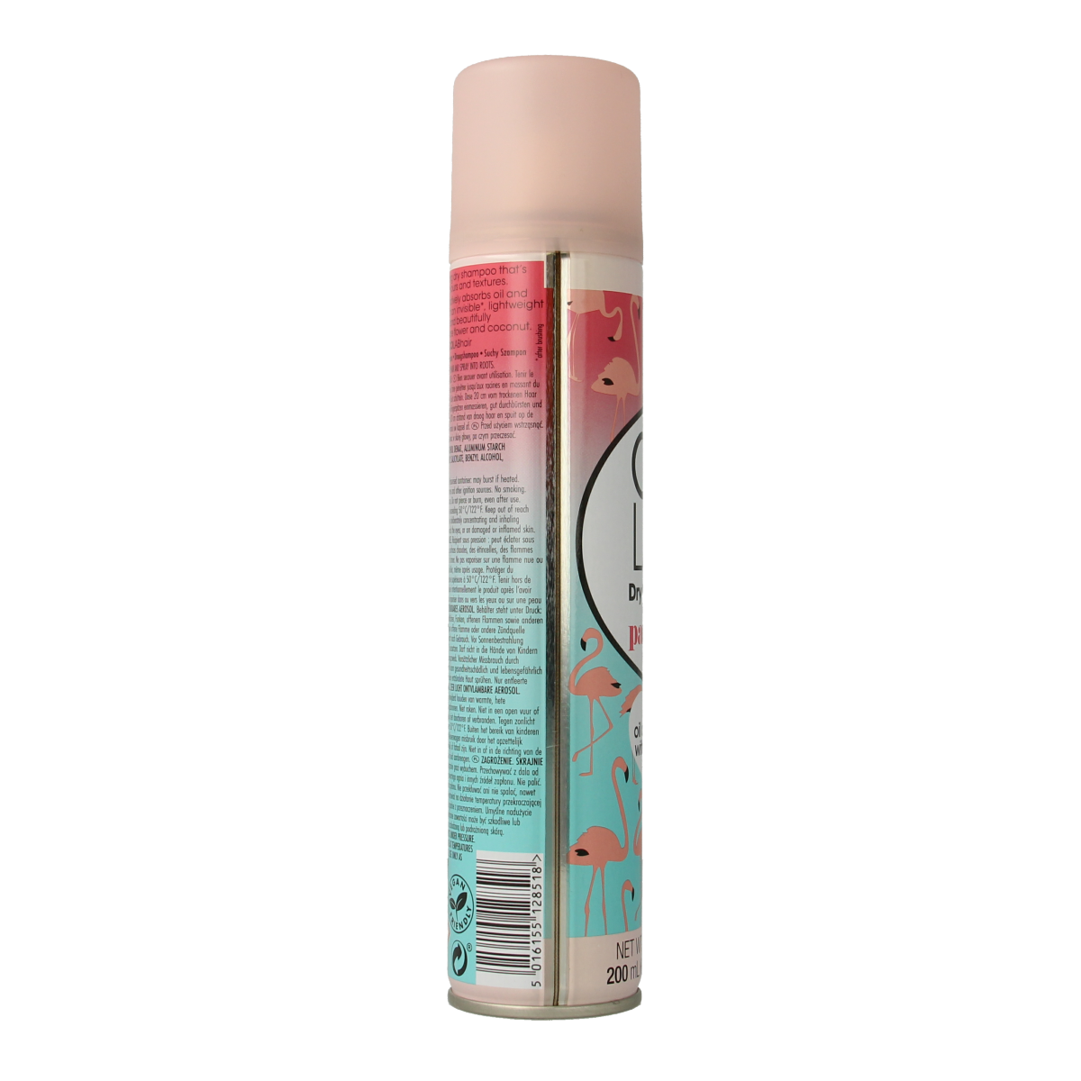 Colab Droogshampoo Paradise 200ml, hair care product with sleek white and purple bottle, designed for nourishing hair.