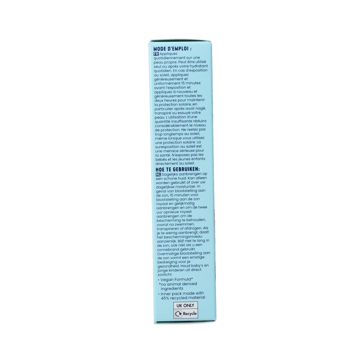 Biore Moisturiser UV Aqua Rich SPF50 facial moisturizer in a 50ml bottle, with blue and white packaging.