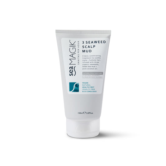 Sea Magik Seaweed Scalp Mud in 150ml jar, natural haircare treatment with seaweed for scalp and hair nourishment.