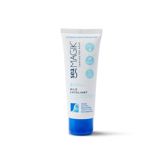 Sea Magik Mild Exfoliant for face, 75ml, gentle facial skincare product with natural ingredients and soothing texture.