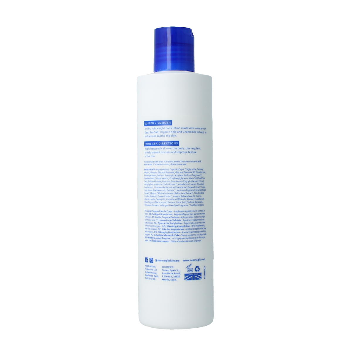 Sea Magik silky smooth body lotion in 300ml bottle, creamy texture, ideal for moisturizing and nourishing skin.