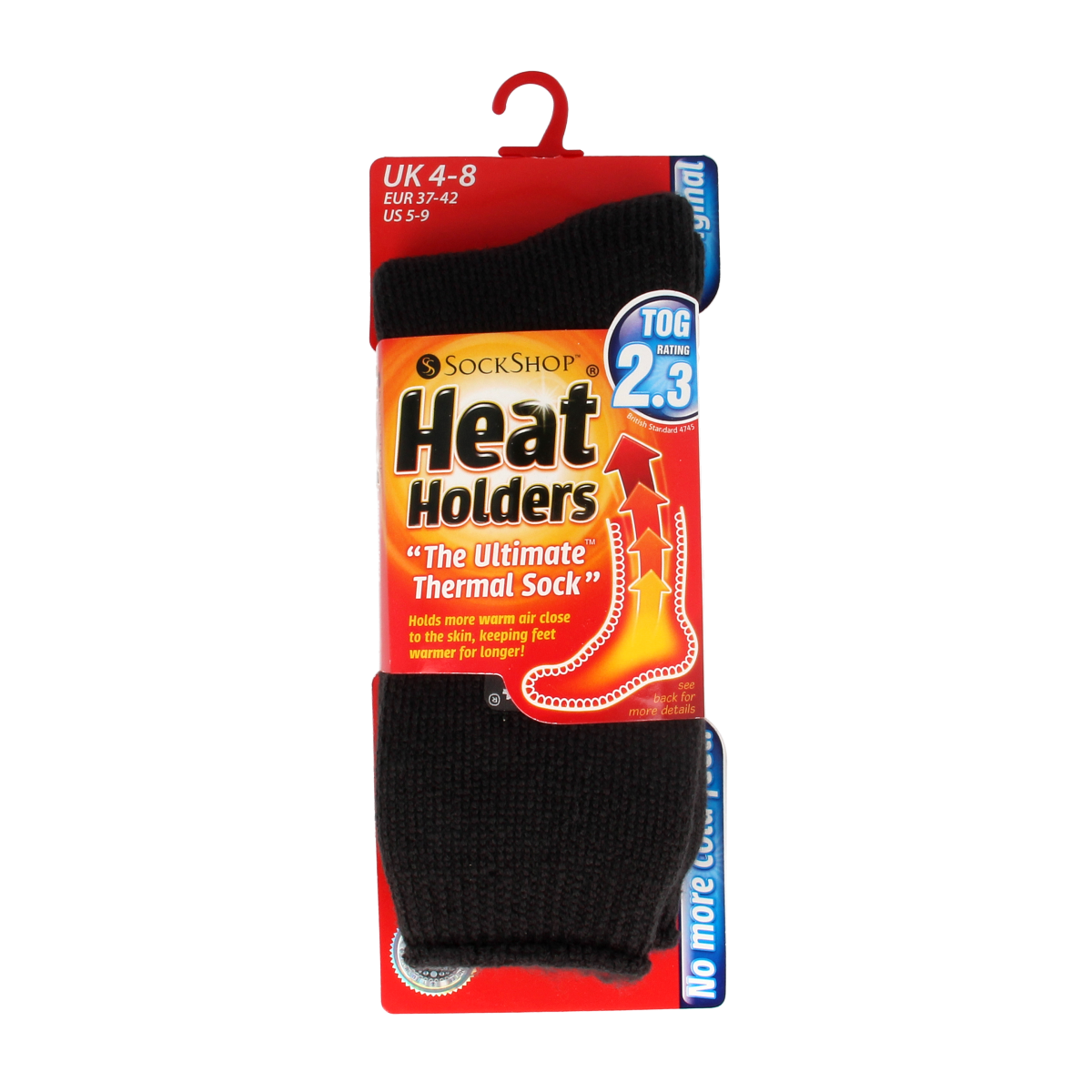 Heat Holders ladies original charcoal socks in size 4-8, cozy and warm thermal socks for cold weather.