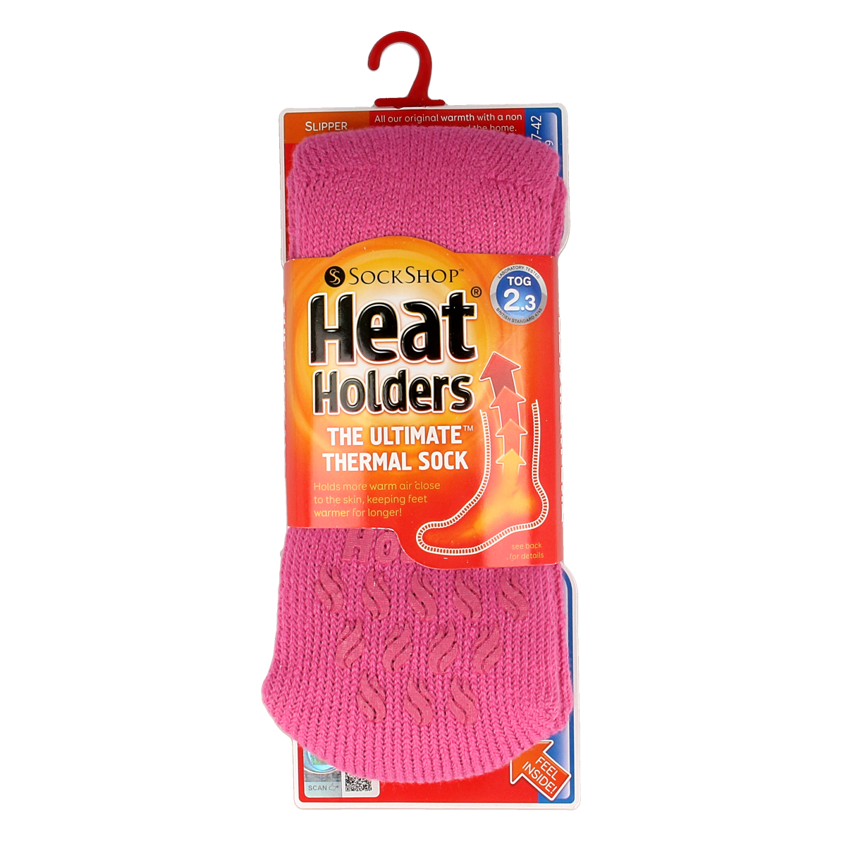 Heat Holders ladies slipper socks in candy color, size 4-8, cozy thermal socks for warmth and comfort.