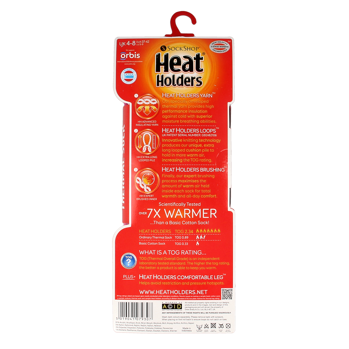 Heat Holders ladies slipper socks in candy color, size 4-8, cozy thermal socks for warmth and comfort.