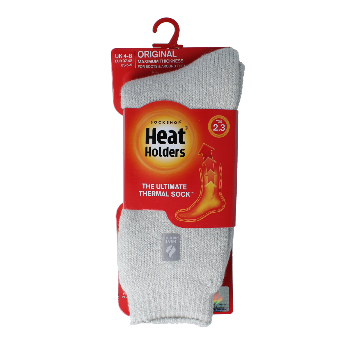 Heat Holders Original socks in silver/grey, size 37-42, warm and cozy thermal socks for cold weather comfort.