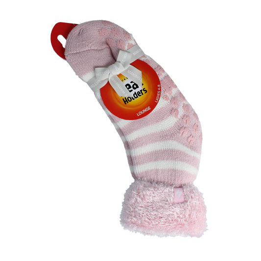 Pink Heat Holders ladies lounge socks size 4-8, 37-42, comfortable knit, perfect for cozy indoor wear.