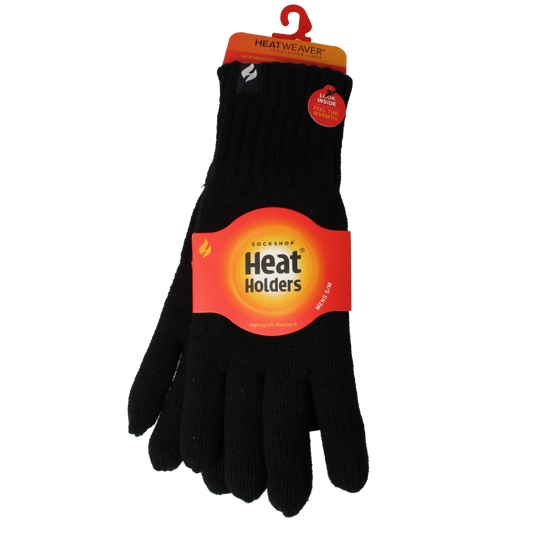 Heat Holders men's cable gloves in size S/M, soft knit gloves for warmth and comfort, shown in a natural pose.