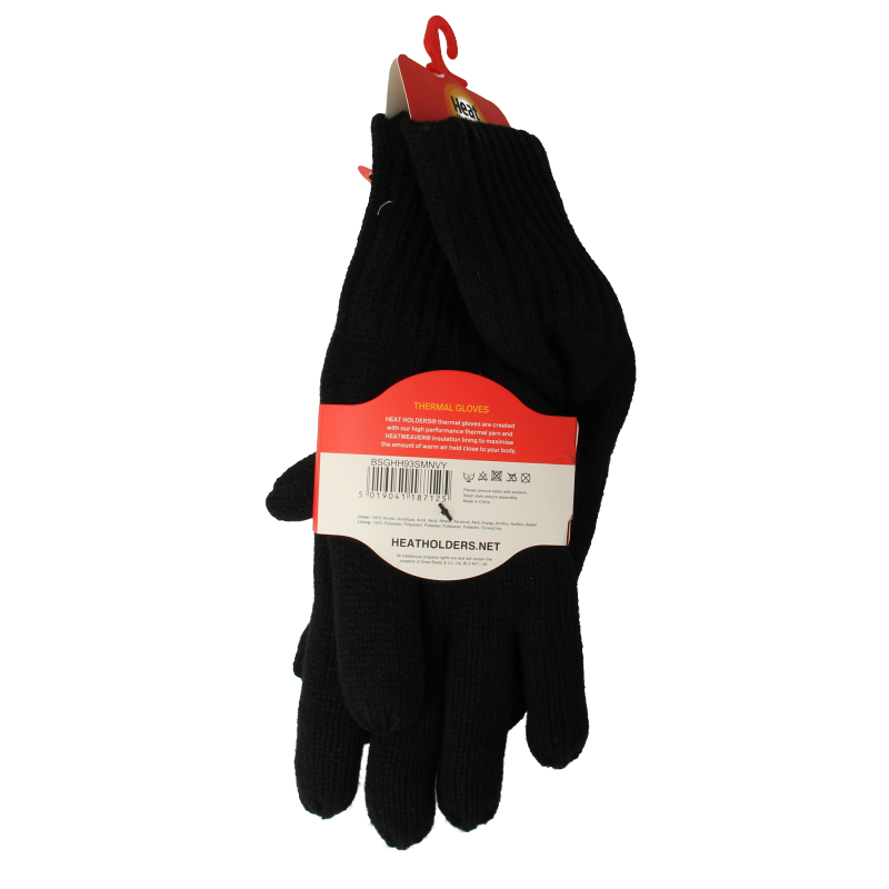 Heat Holders men's cable gloves in size S/M, pair, warm knit gloves designed for cold weather.