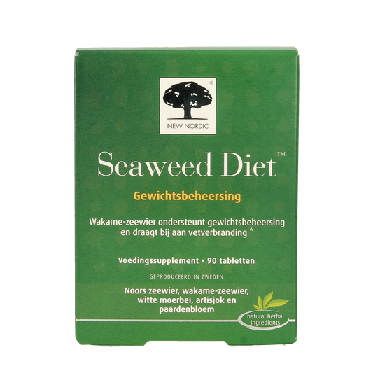 New Nordic Seaweed diet tablets in a bottle, herbal supplement for weight management and health support.
