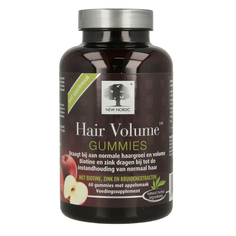 New Nordic Hair Volume 60 Gummies, herbal supplement with gummies for promoting hair growth and volume.