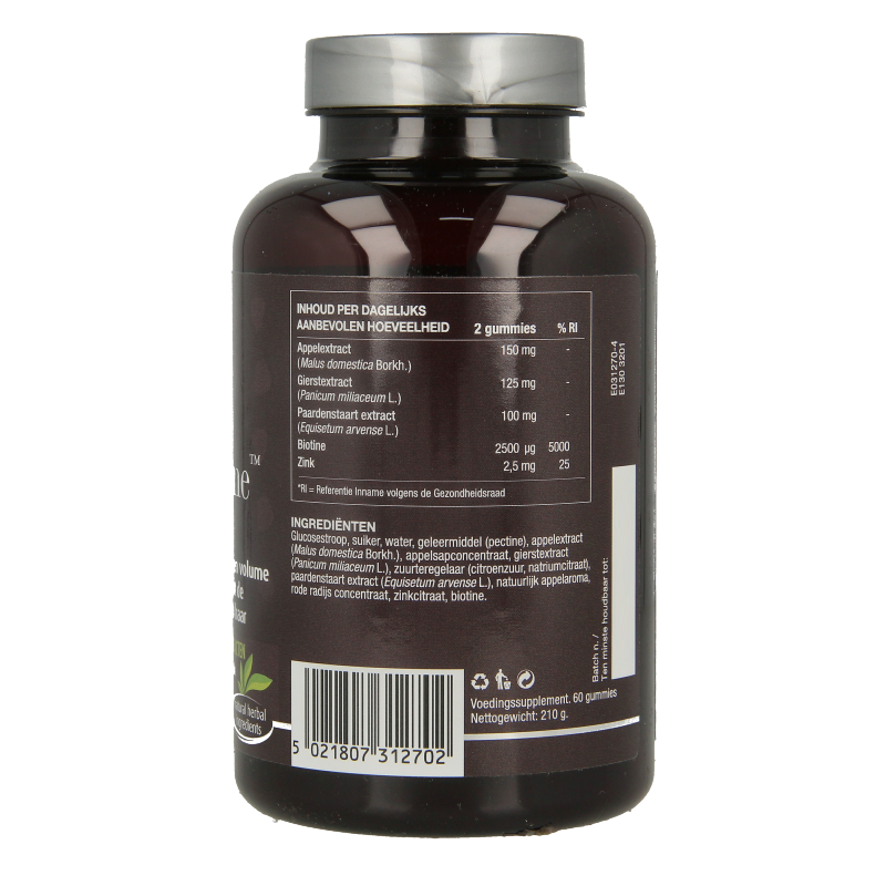 New Nordic Hair Volume 60 Gummies bottle with colorful gummy supplements for hair health and volume enhancement.