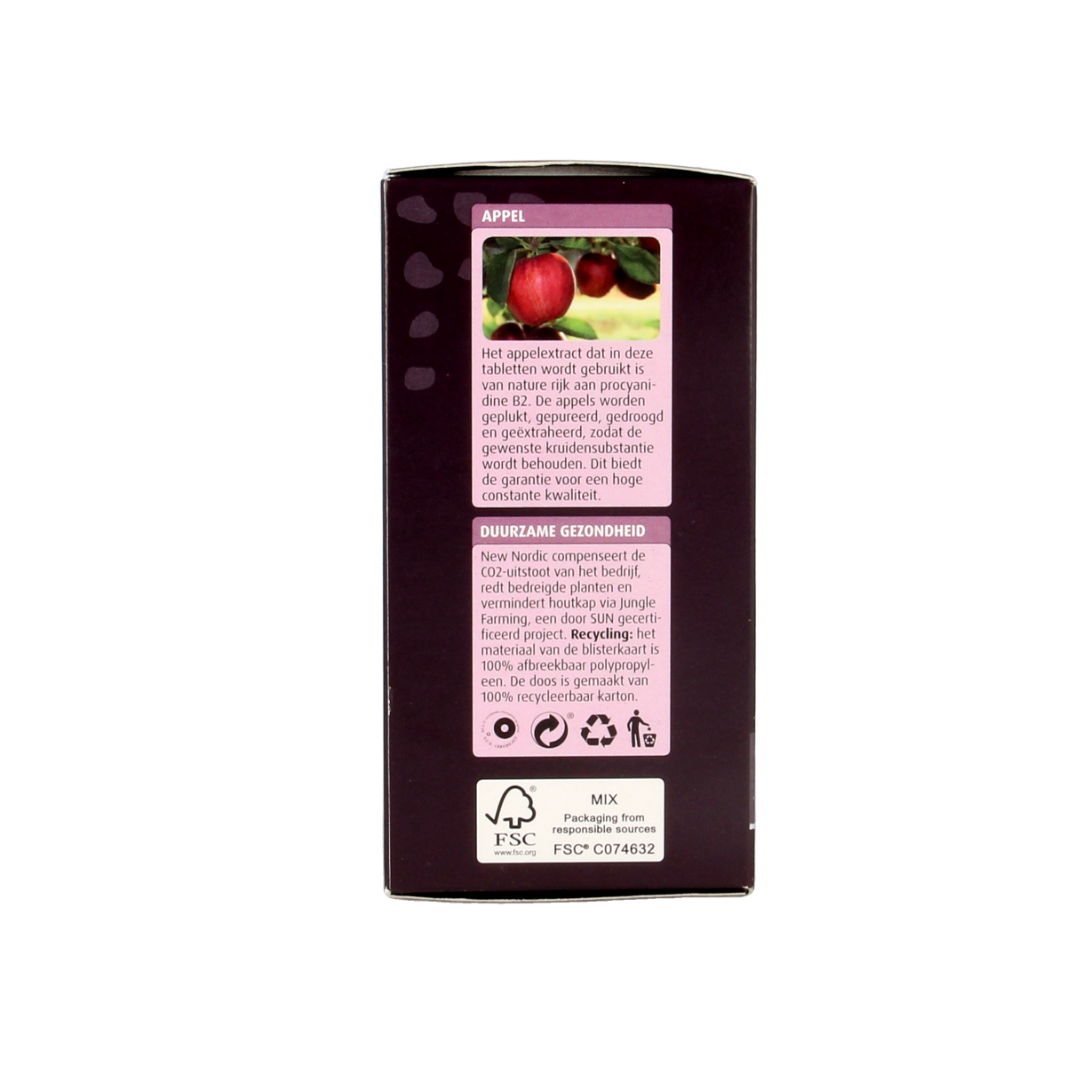 New Nordic Hair Volume herbal supplement tablets showing the product bottle and tablets in a natural setting.