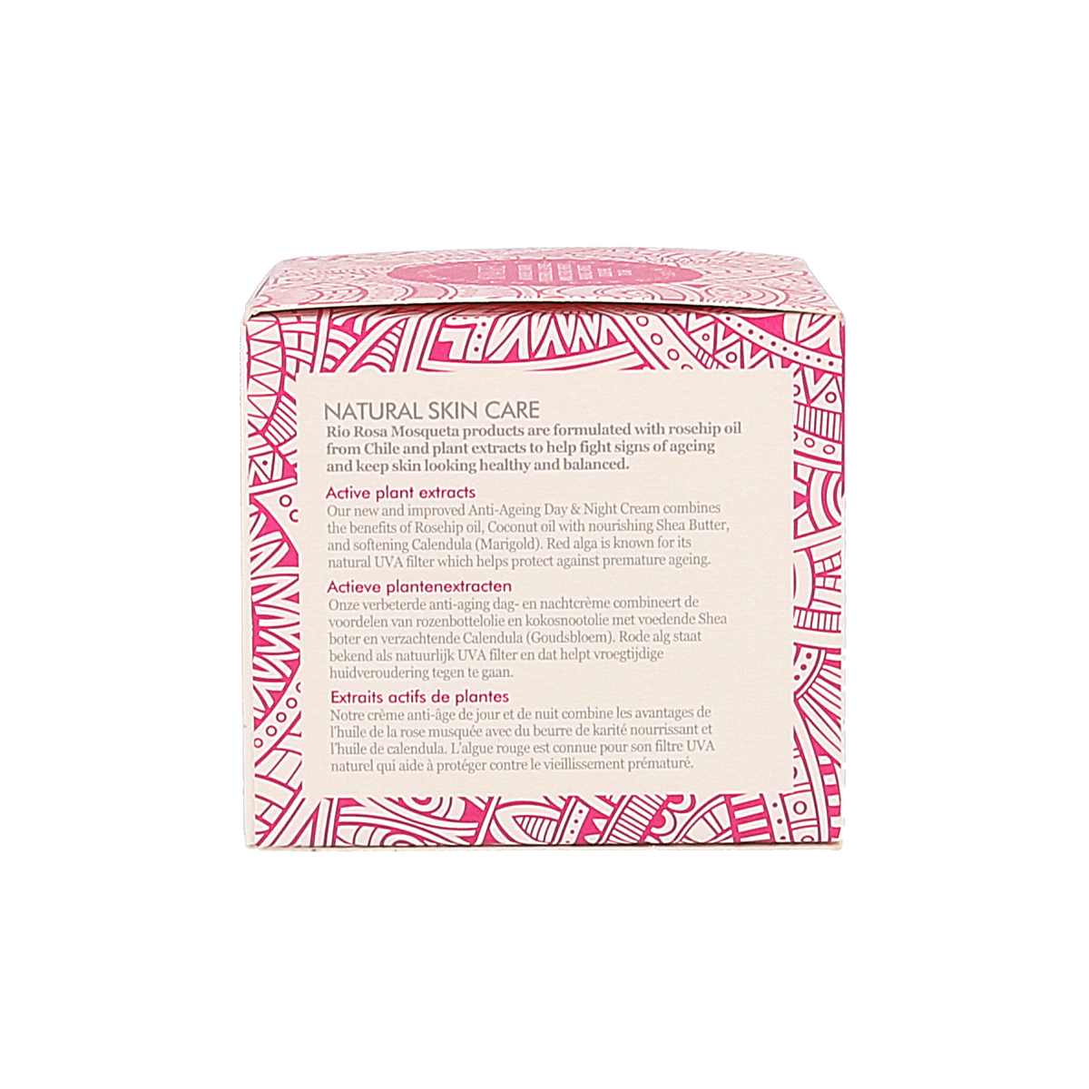 Rio Rosa Mosqueta day and night facial cream in 50ml jar, nourishing skincare product by RIO for radiant skin.